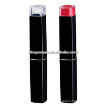 2015 nouveau plastique blanc slim noir papier gros tube à rouge à lèvres